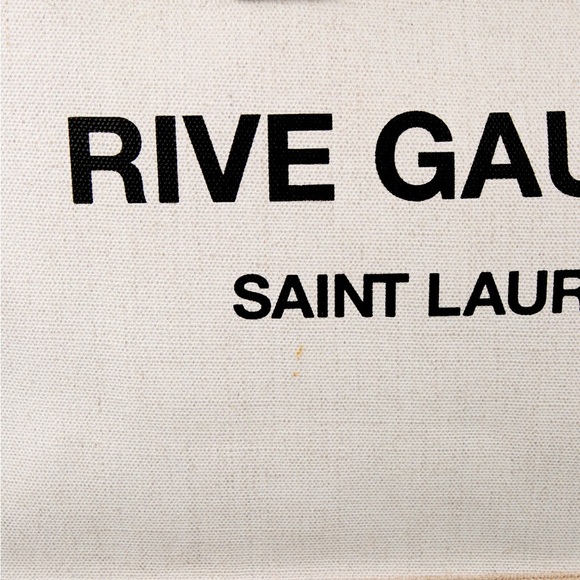 Saint Laurent Rive Gauche Tote in Canvas with black handle handle - Picture 4 of 5